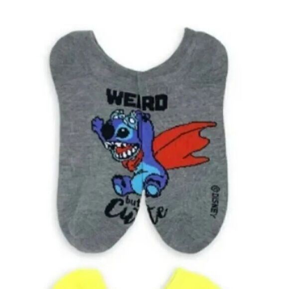 Disney Stitch Colorful 3 Pairs No Show Socks NWT - Picture 7 of 14